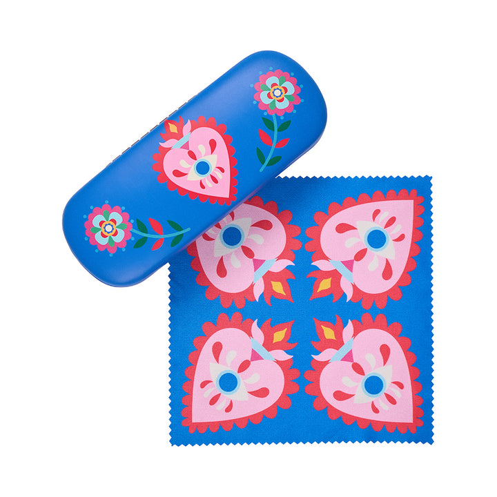 Annabel Trends Glasses Case Combo with Cleaning Cloth in Fiesta Sun