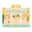 Packaging of a 3-piece hair set with illustrations of a headband, shower cap, and hair turban.