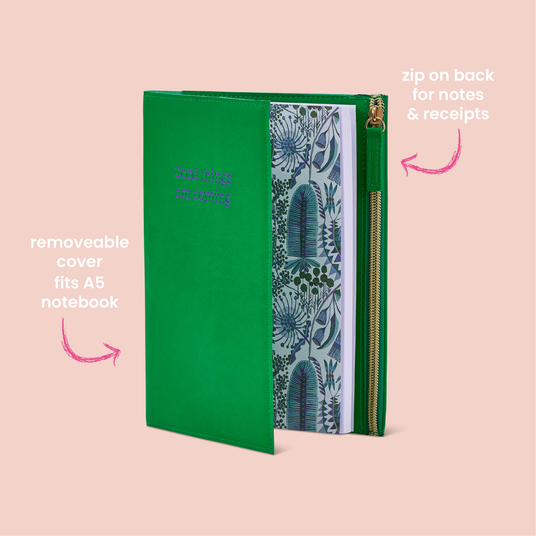 Journal - Notes - Green with Zip
