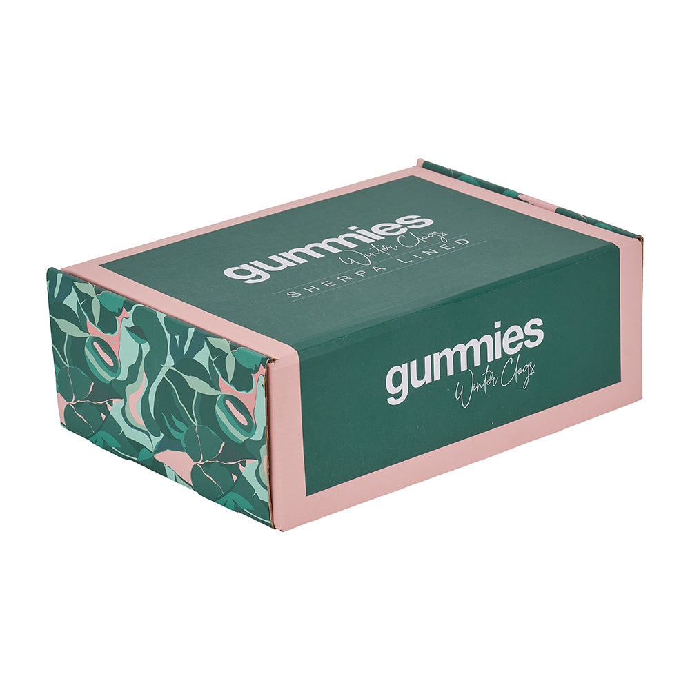 gummies winter clogs - sherpa gummies box