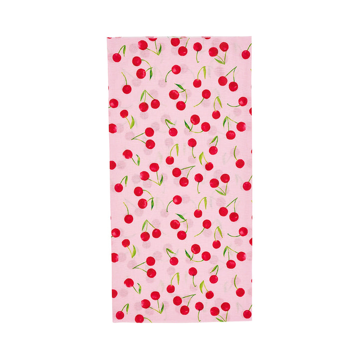 happywrap with cherry pattern on a pink background
