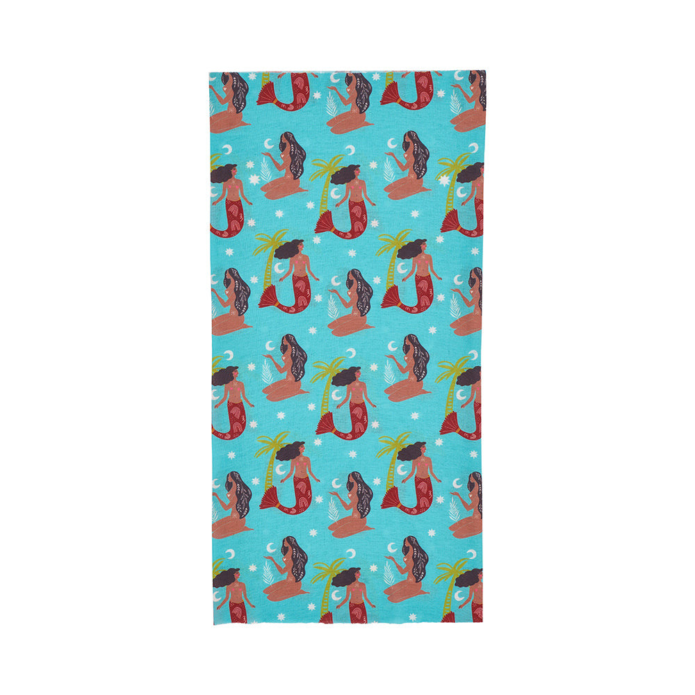Happywrap with mermaid pattern on a blue background