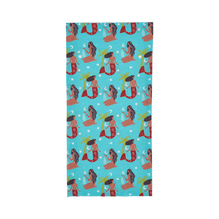 Happywrap with mermaid pattern on a blue background