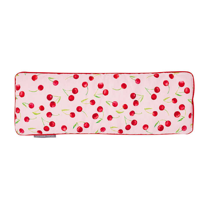 Heat Pillow with cherry pattern on a white background