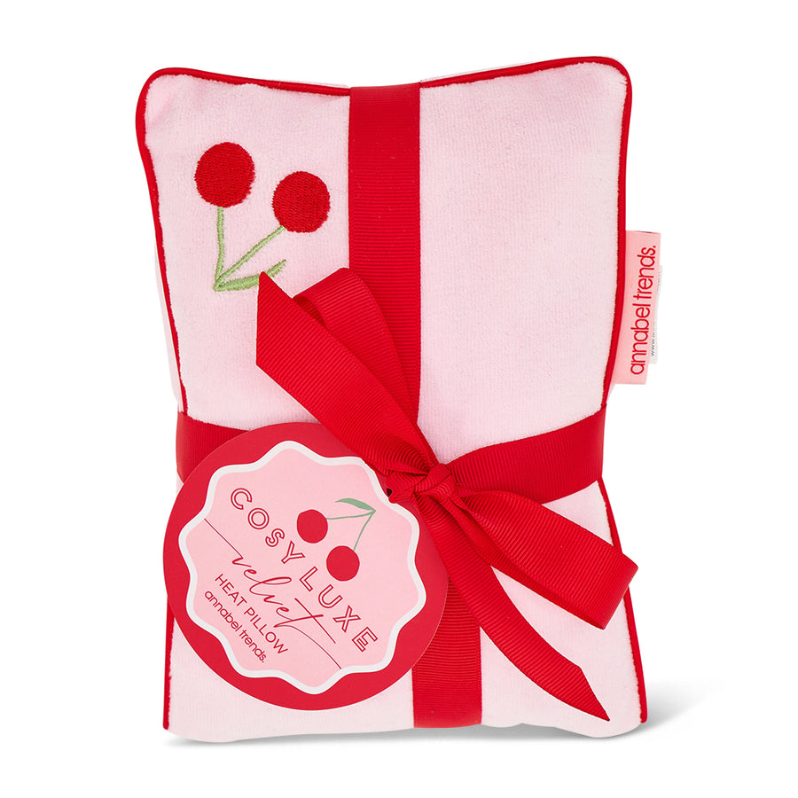 pink velvet cosy luxe heat pillow