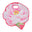 Pink floral design on Kneeling mat a white background