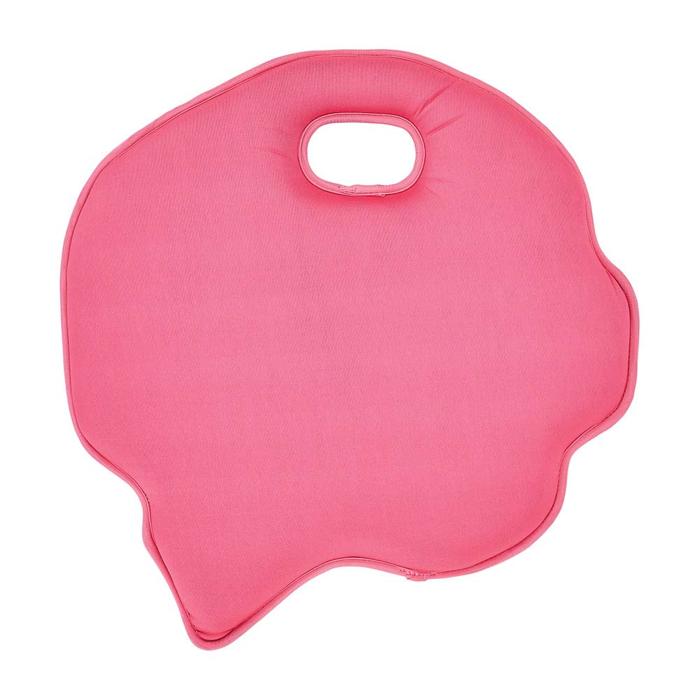 Pink Kneeling mat with a handle on a white background
