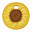 Round sunflower-shaped Kneeling mat with a handle on a white background