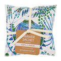 Bush Botanical linen Drawer sachet pillow with green and blue floral print