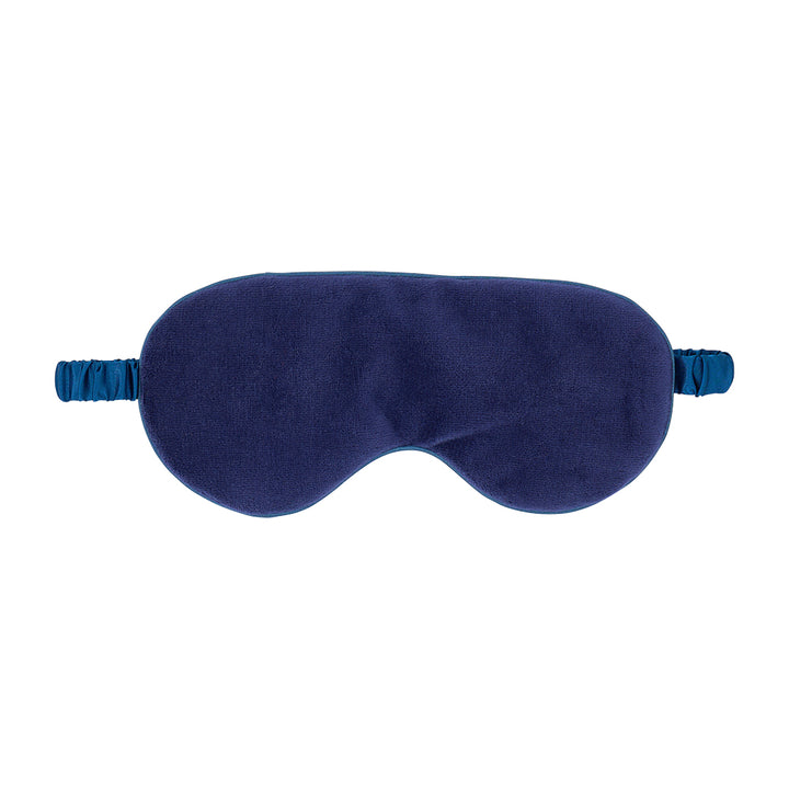 Navy blue sleep mask on a white background