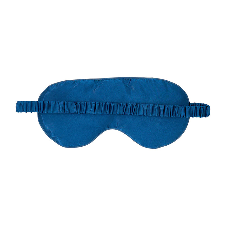 Blue sleep mask on a white background