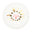 Decorative plate with gold accents and 'shine on my friend' text on a white background