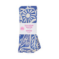 Pack of blue and white patterned napkins with 'annabel trends' packaging on a white background