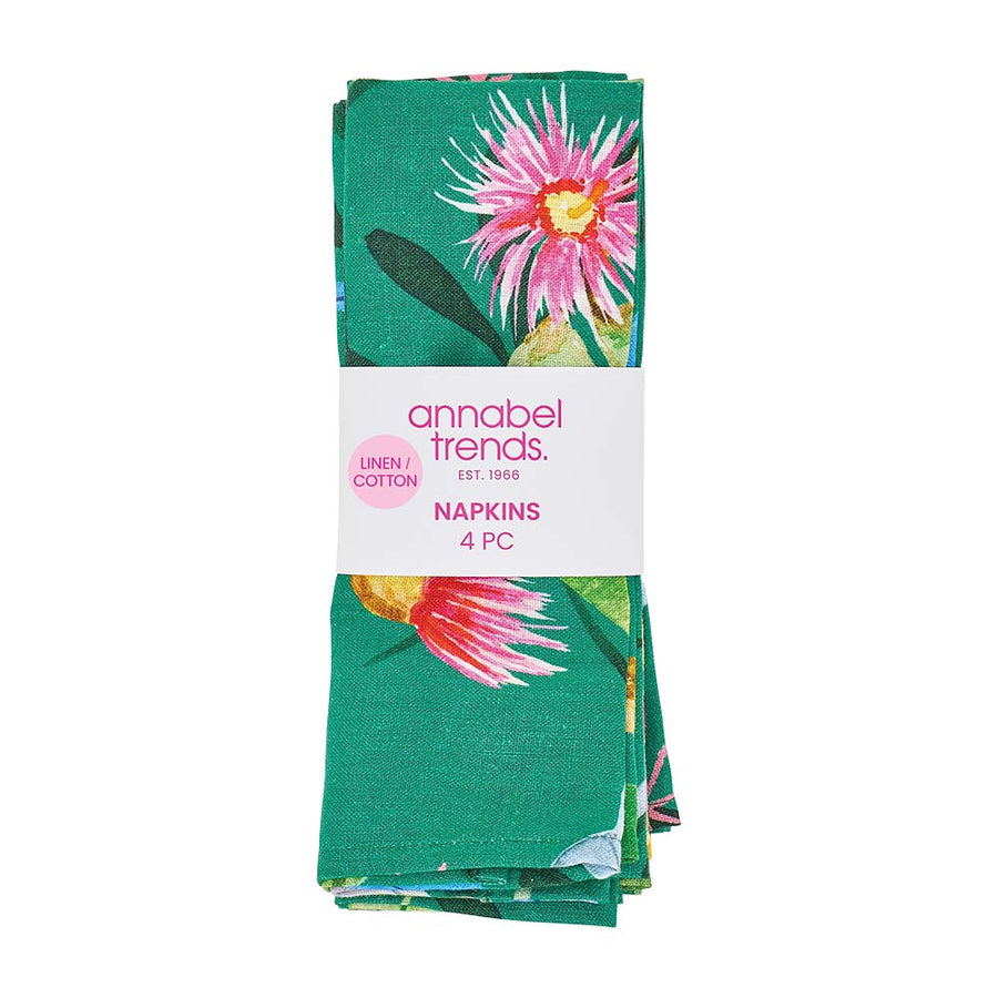Pack of floral napkins with 'annabel Trends' packaging on a white background