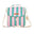 Striped picnic lunch bag with a visible brand logo on a white background