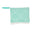 Turquoise towel with white fringe on a white background