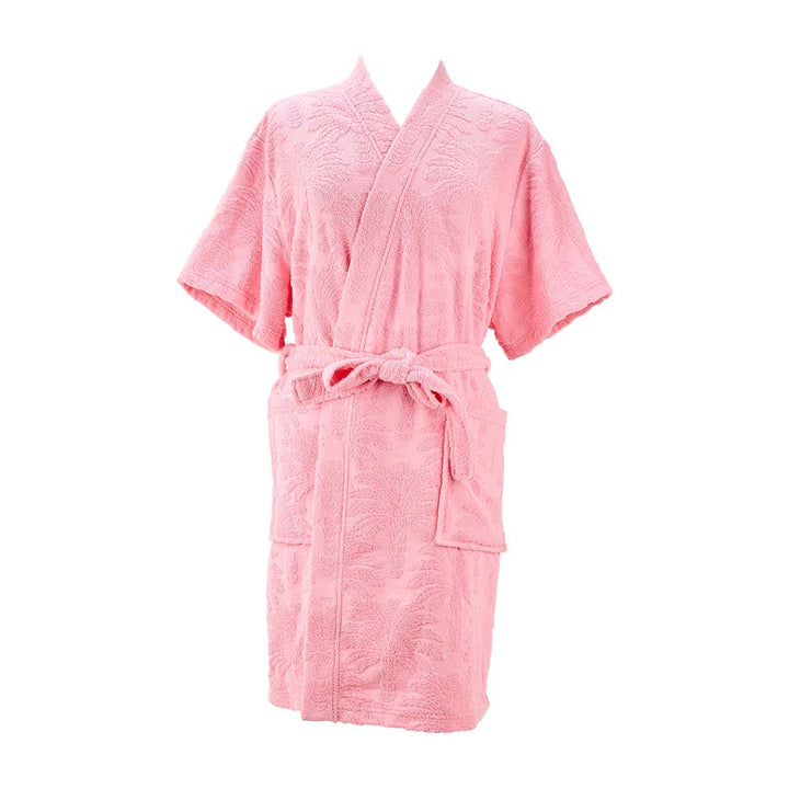 Pink robe on a white background