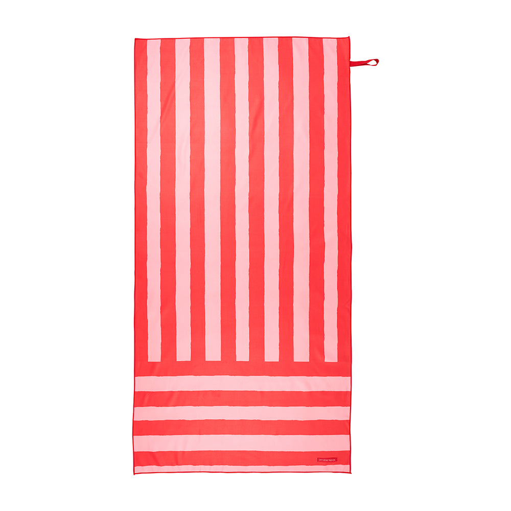 Annabel Trends Sand Free Beach Towel in Red Stripe