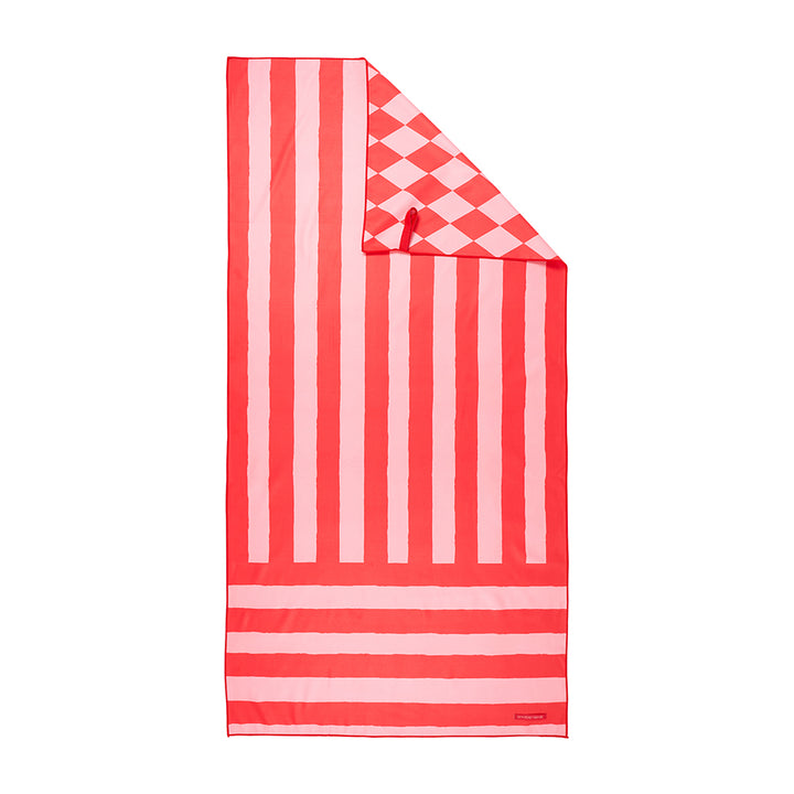 Annabel Trends Sand Free Beach Towel in Red Stripe