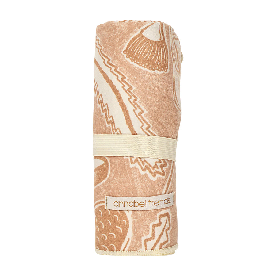 Annabel Trends Sand Free Beach Towel in Trailing Natives Tan