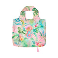 Floral and mermaid-themed reusable bag on a white background
