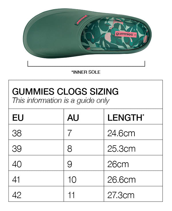 Sizing chart