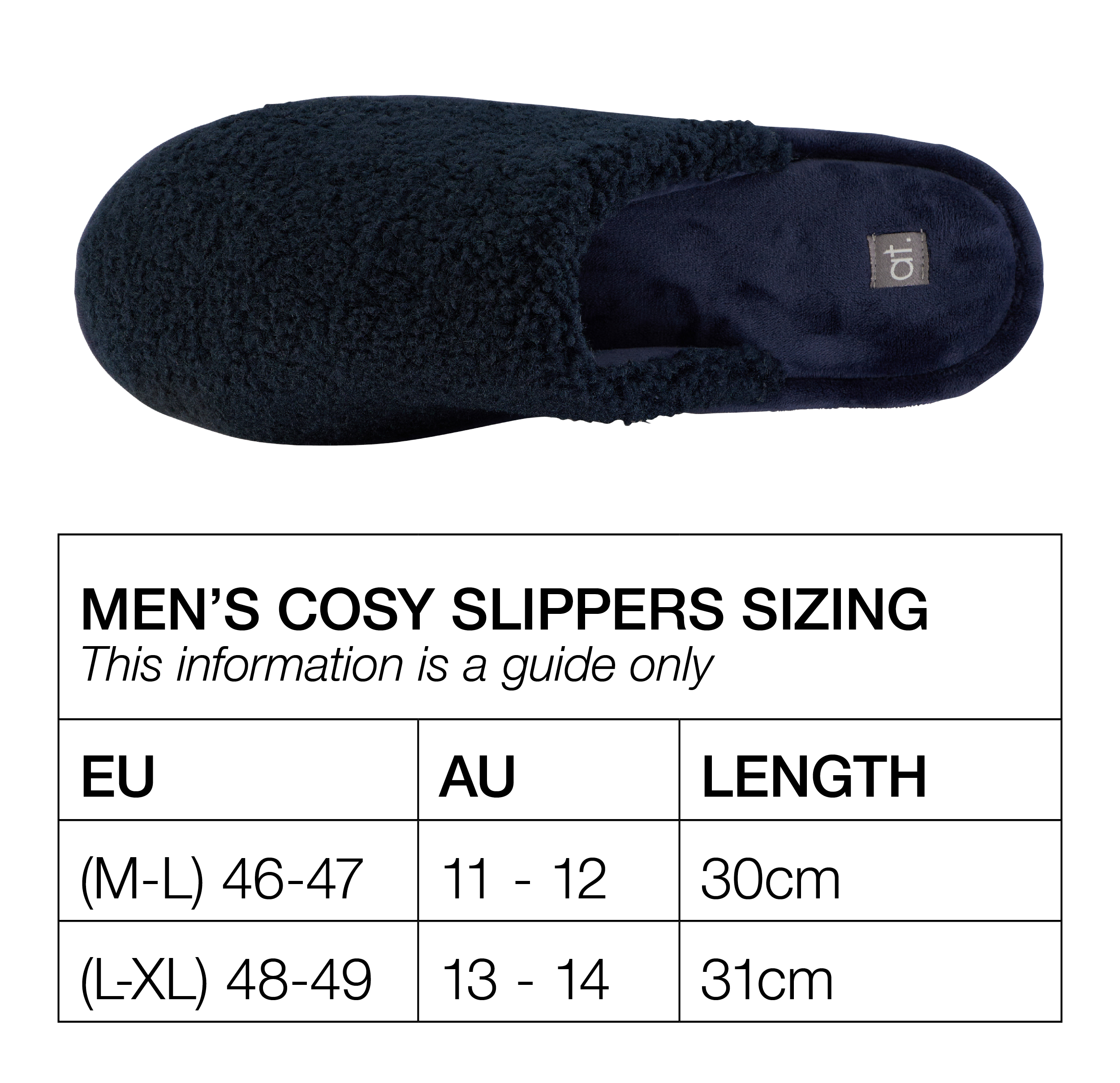 Sizing chart