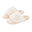 Ivory Cream closed toe fluffy cosy luxe slippers