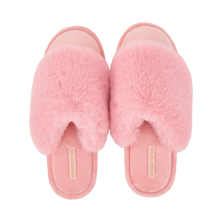 Pink Lemonade closed toe fluffy cosy luxe slippers
