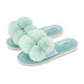 Mist Green Pom pom slippers