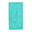 Turquoise towel on a white background