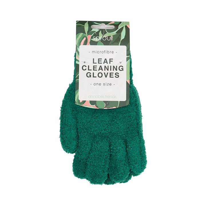 Annabel Trends Sprout Microfibre leaf cleaning gloves - green