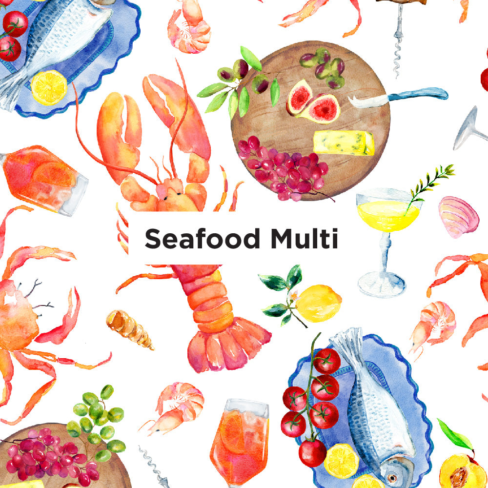 seafood design multi colour