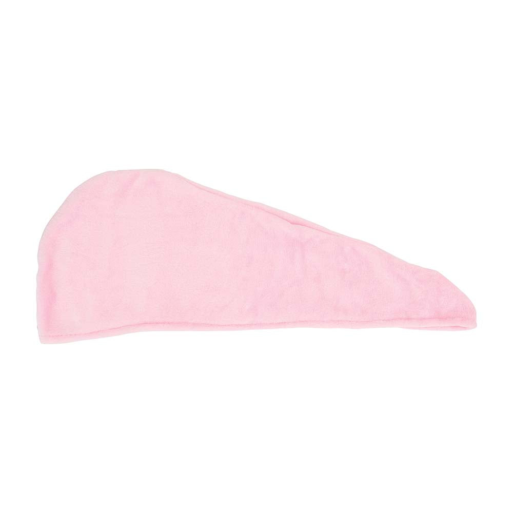 Pink hair turban towel on a white background