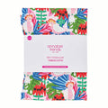 Colorful rectangular tablecloth packaging with tropical design and 'annabel Trends' branding.