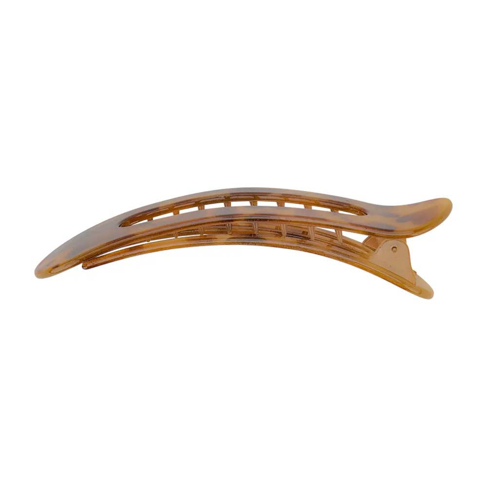 Brown hair clip on a white background