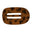 Leopard print hair clip on a white background
