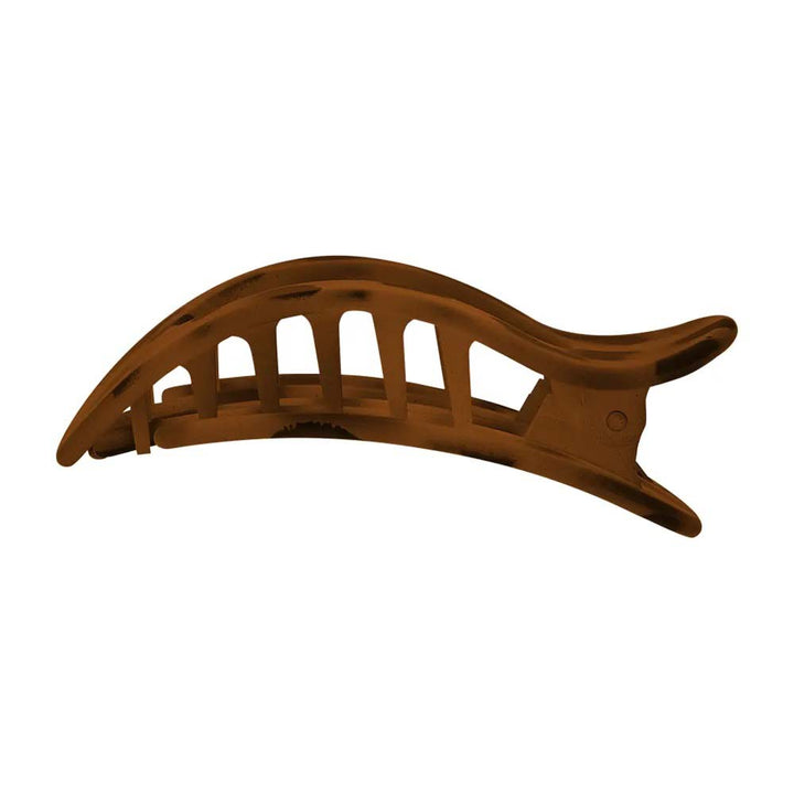 Brown hair clip on a white background