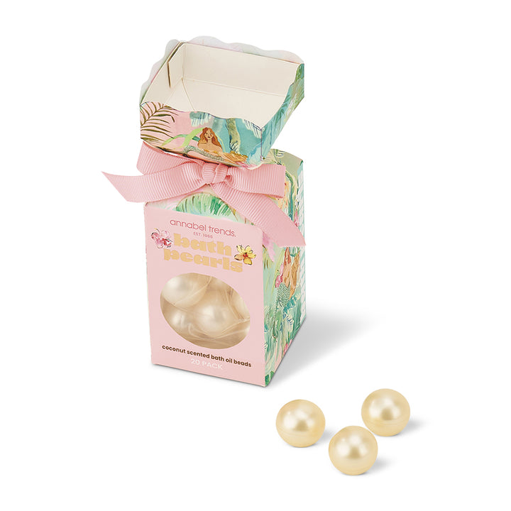 gift box of tiki island bath coconut scented bath oil beads
