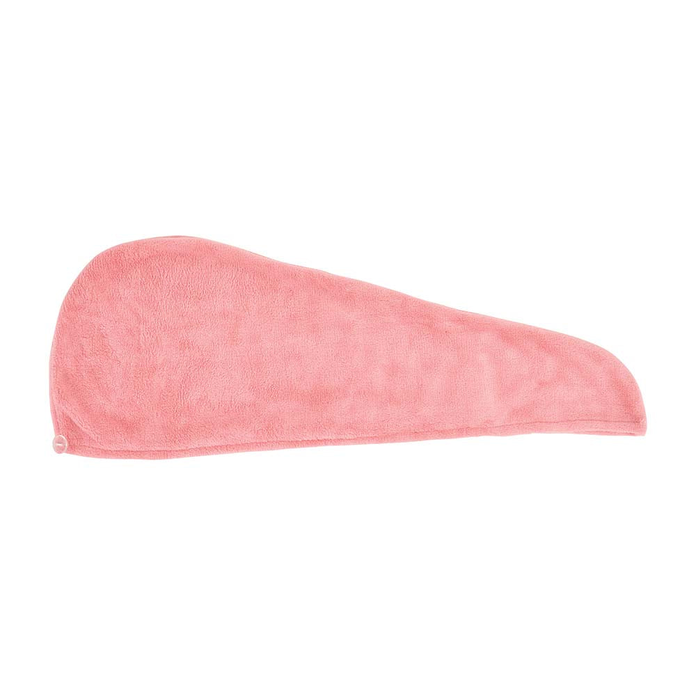 Pink hair turban towel on a white background