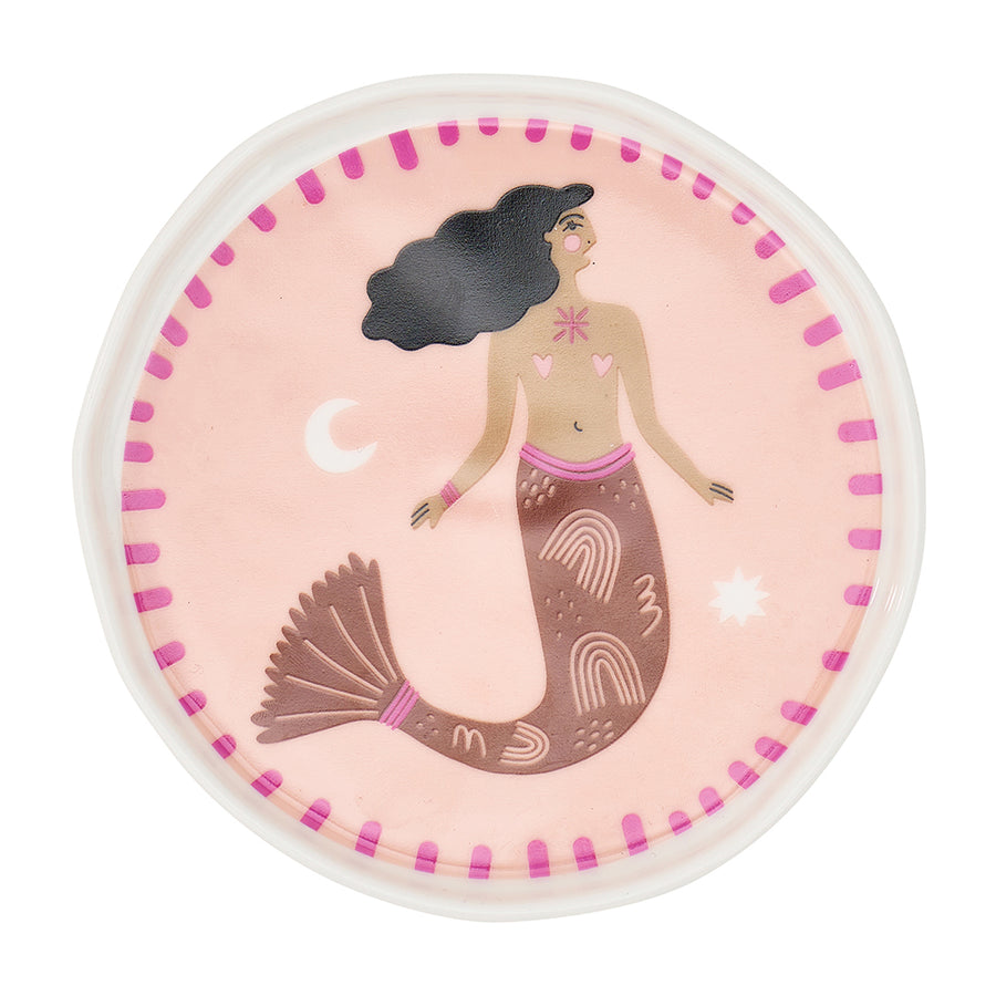 trinket dish celestial dreams mermaid in pink design
