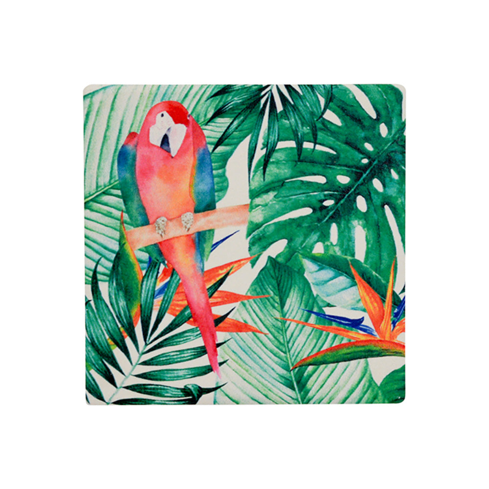 Coaster Set - Ceramic - Tropical Birds
