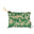 Green pouch with beige floral pattern on a white background