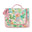 Mermaid-themed toiletry bag with tropical design on a white background
