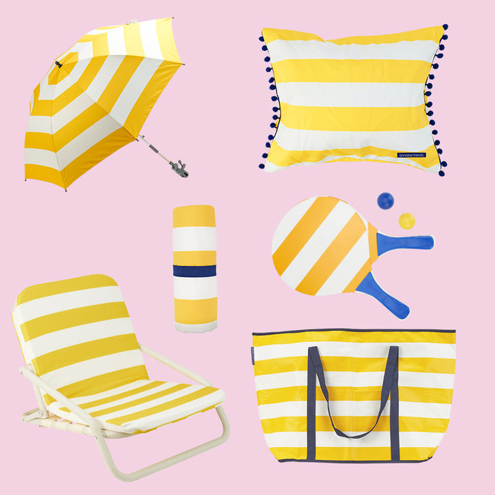 yellow stripe beach bundle