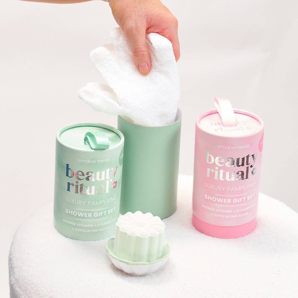 Annabel Trends Beauty Ritual Shower Set - pink and moss
