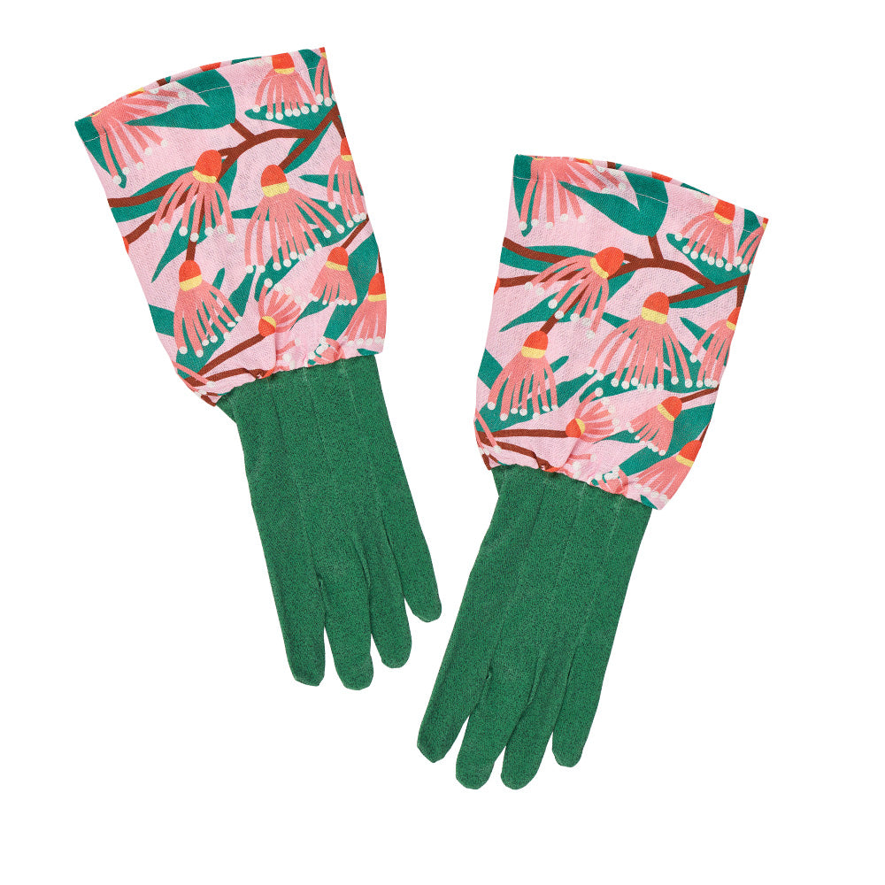 Long Sleeve Garden Gloves - Linen - Blossom Branches