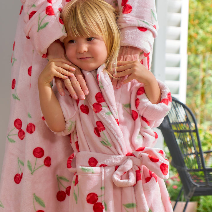 Kids Bath Robe - Cosy Luxe - Velvet Cherry