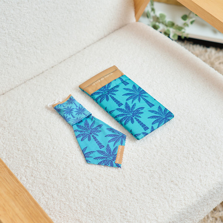 Annabel Trends double glasses case and compact cleaning cloth in Fiesta palm