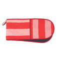 annabel trends red stripe linen double oven mitt